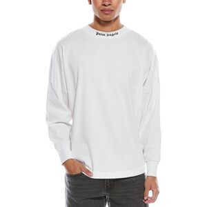 Palm Angels Mens  Classic Logo Over T-Shirt, White